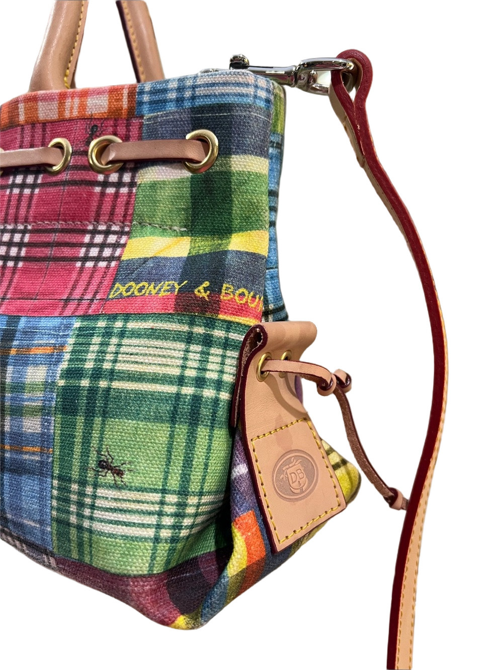 Dooney & Bourke Picnic Plaid Madras Tote in Patchwork - Picture 4 of 13